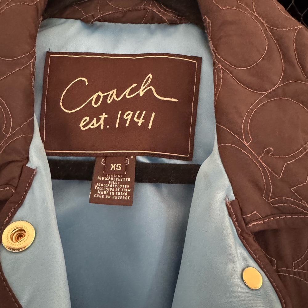 Coach Brown Quilted Jacket